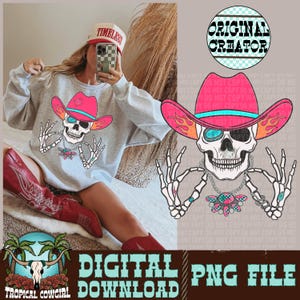 Western Skeleton PNG, Turquoise Jewelry png, Cowgirl png, Western Shirt Design, Western png, Punchy png, Sublimation, Instant Download