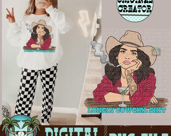 Cowgirl Design, Western PNG, Vintage Cowgirl Sublimation (Digital Download)