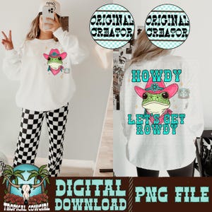 Hola Rana PNG, Diseño de Camisa Western (Descarga Digital)
