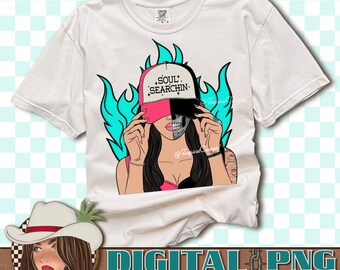 Cowgirl Sublimation PNG, Western Shirt Design (Digital Download)
