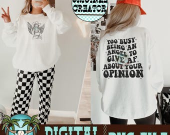Angel Cowgirl Sublimation Design, Sarcastic Western (PNG)