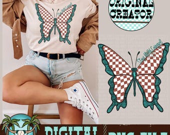 Stay Wild Cowgirl Butterfly PNG | Western Retro Design (Digital Download)