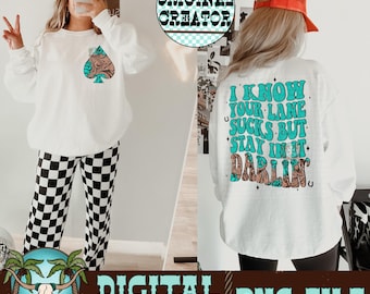 Funny Cowgirl Quote PNG, Retro Western Design (Digital Download)