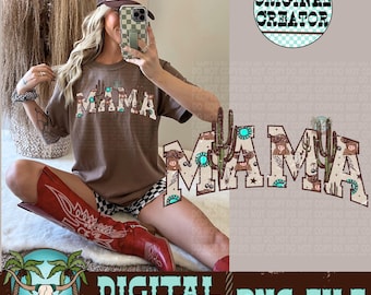 Mama png, Western Mama png, Western-Shirt-Design, Mama-Design, Sublimation, dtf-Transfer, Mama