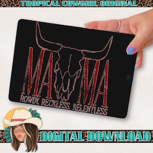 Cráneo de vaca mamá occidental PNG, diseño implacable y temerario (descarga digital)