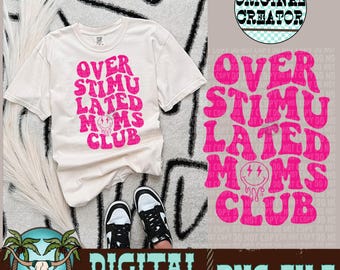 Clube das Mães Superestimuladas PNG | Design Moderno (Download Instantâneo)