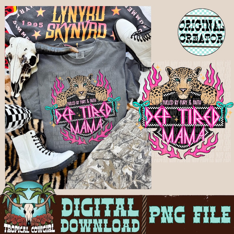 Def Tired Mama PNG, Leopard Graphic (digital Download) - Etsy