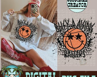 Busy Raising Ballers PNG | Sports Mom Sublimation (Instant Download)