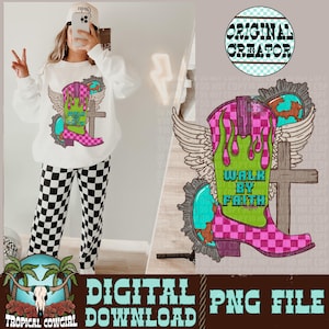 Christian png, western Christian png, Western Shirt Design, Western Cowgirl png, Vintage PNG, Western Design, Christian Western Png