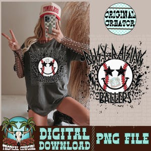 Busy Raising Ballers PNG| Sports Mom PNG| Baseball png| Sublimation| Instant Download
