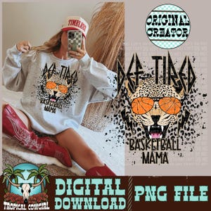 Def Tired Leopard Basketball Mama PNG | Sports Sublimation