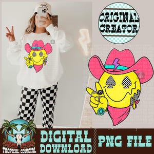 Western png, happy face png, turquoise png, checkered pattern, cowboy png, cowgirl png, sublimation, dtf, turquoise jewelry