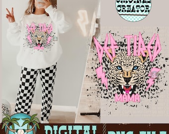 Def Tired Mama png, Mama png, Def Tired Mama, Trendy png, Original Creator, Instant Download, Retro png, Leopard png, checkered png
