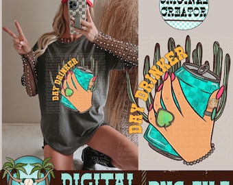 Abreuvoir de jour cow-girl turquoise PNG, chemise western design (téléchargement numérique)