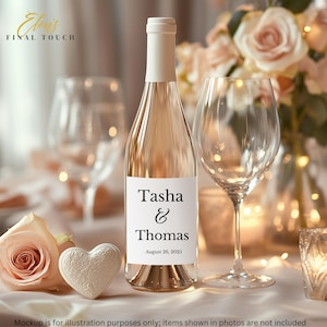 Custom Wedding Labels for Wine Mr. and Mrs. Label Personalized Wine Stickers Wedding Favor Custom Bride and Groom Gift Wedding Wine Stickers