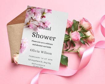 Beautiful Bridal Shower Invitations - Instant Download