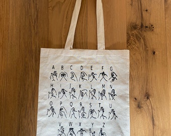 BSL Alphabet Tote Bag