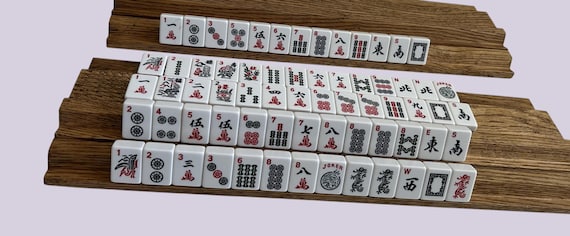A Set of Two (2) Double Mahjong Racks Made for Two Players. - Etsy