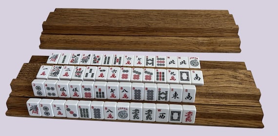 A Set of Two (2) Double Mahjong Racks Made for Two Players. - Etsy