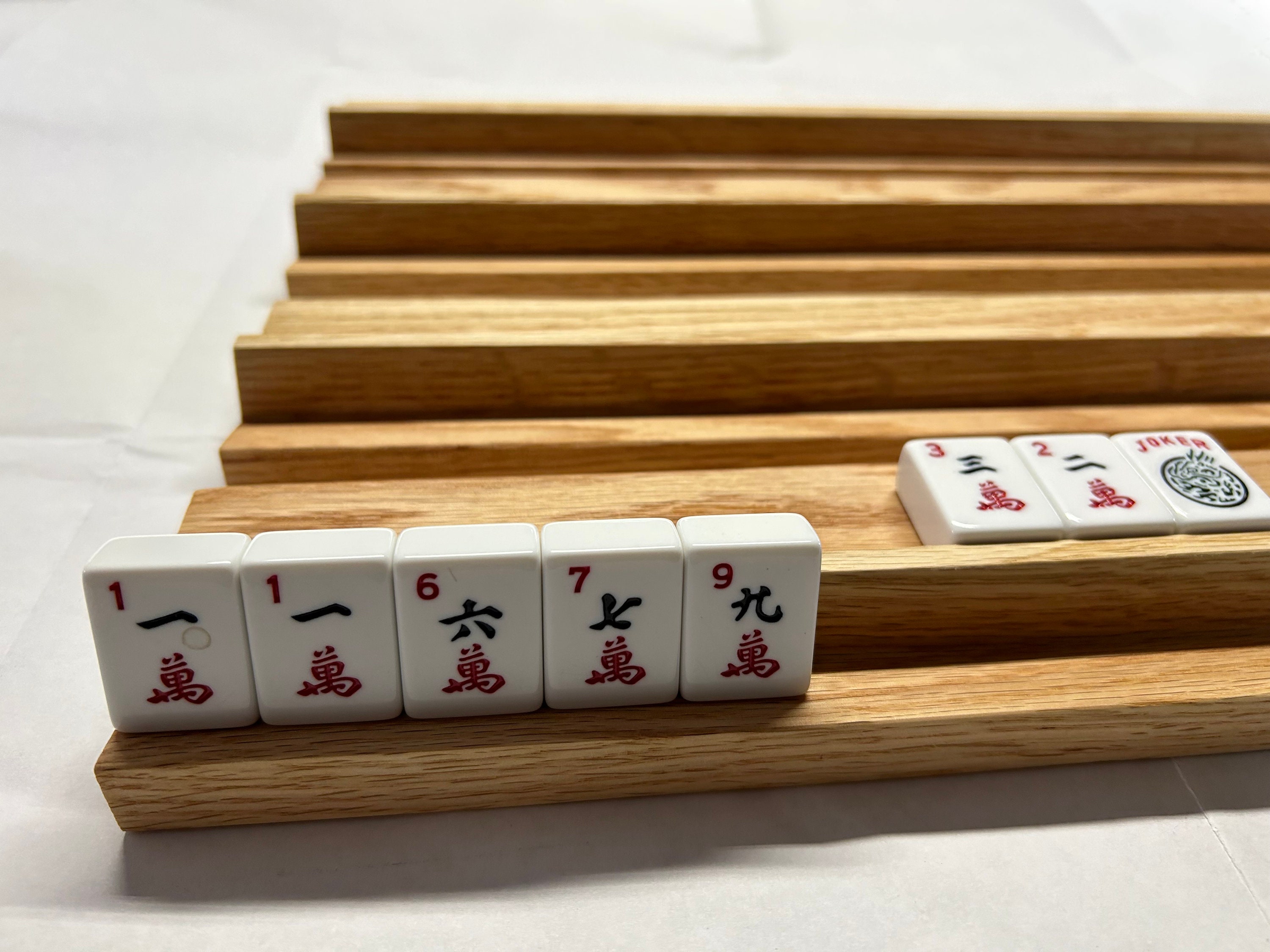 5465japanese Mah Jong Luxury Bamboo Back Tile Set With Case 