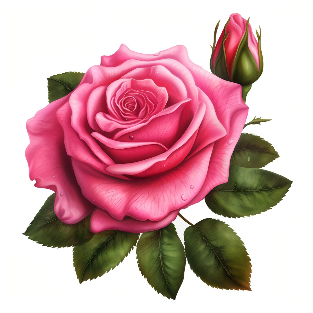 Realistic Rosa Moyesi Clipart 12 JPG Printable Commercial Use - Etsy