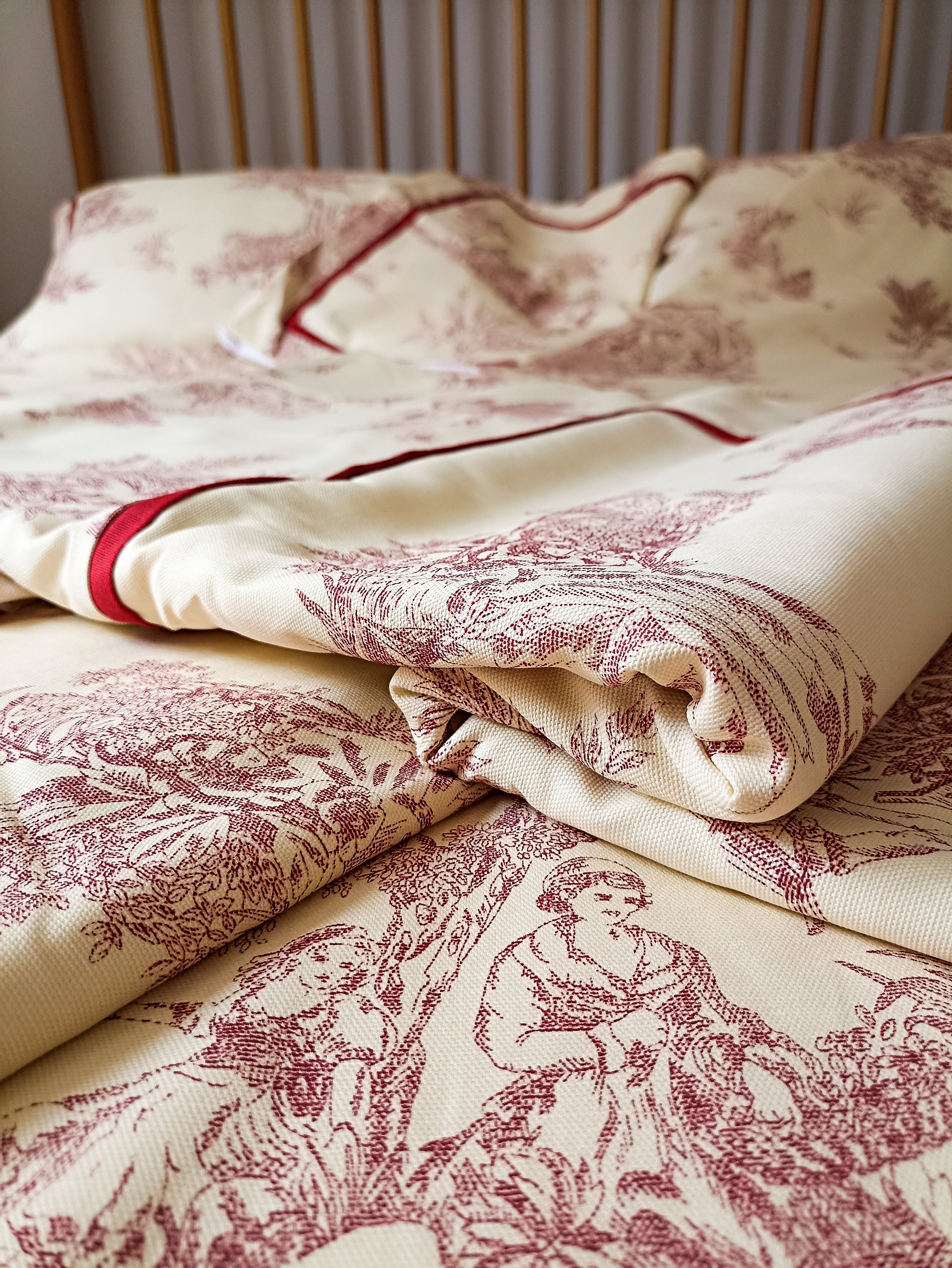 Toile De Jouy Bedspread Set, Toile Bedding, French Country Bedding