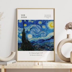 Van Gogh Wall Art, Eclectic Wall Art Print, Vintage Print, Van Gogh Exhibition Poster, Impressionist Floral Painting Print, Van Gogh Print