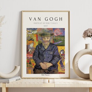 Van Gogh Portrait Print: Vintage Museum Ausstellungsplakat Digitaler Download