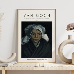 Van Gogh Print: Peasant Woman with White Cap, Vintage Art (PDF Files)