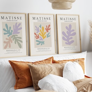 Matisse Print Set: Abstract Bauhaus Gallery Wall Art (Set of 3) (Digital Download)