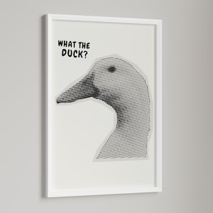 What The Duck Print: Retro Farm Animal Art (Digital Download)