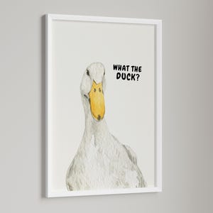 What The Duck Print: Retro Bathroom Wall Art (Digital Download)