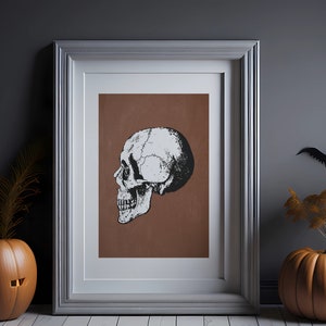 Vintage Halloween Skeleton Art Print: Dark Academia Home Decor (PDF Files)