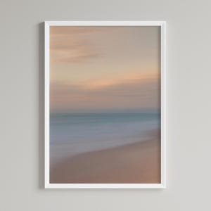 Minimalist Ocean Waves Art Print: Coastal Seascape (Digital Download)