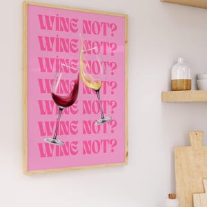 Wine Not Print: Trendy Bar Cart Art (Digital Download)