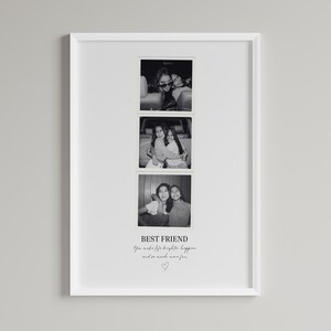 Personalised Best Friend Photo Print, Wall Art Print, Best Friend Gift, Best Friend Print, Custom Gift With Photo, Best Friend Birthday Gift