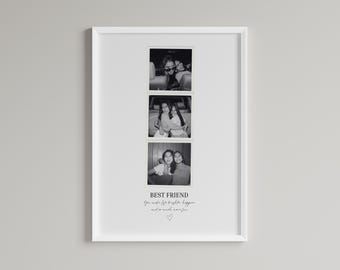 Personalised Best Friend Photo Print, Wall Art Print, Best Friend Gift, Best Friend Print, Custom Gift With Photo, Best Friend Birthday Gift