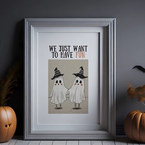 Funny Halloween Ghost Family Art: Printable Bathroom Wall Decor (PDF)