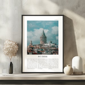 Art mural voyage à Istanbul, affiche de voyage à Istanbul, impression ville d&#39;Istanbul, affiche Turquie, cadeau de voyage, photographie de voyage, art mural paysage urbain