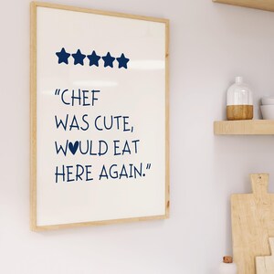 Aesthetic Kitchen Decor, Cute Cooking Art, Kitchen Wall Art Print, Minimalist Heart Print, Gray Chef Art Print, Digital Download 1 Print