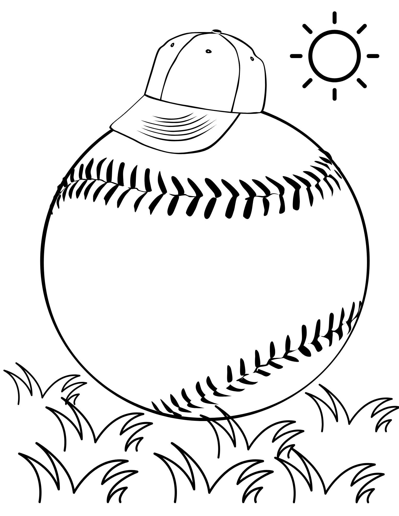 Baseball Coloring Digital Printer - Etsy