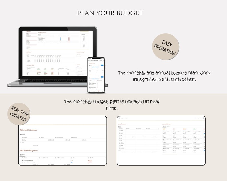 Notion Template Personal Finance Tracker Budget Tracker - Etsy