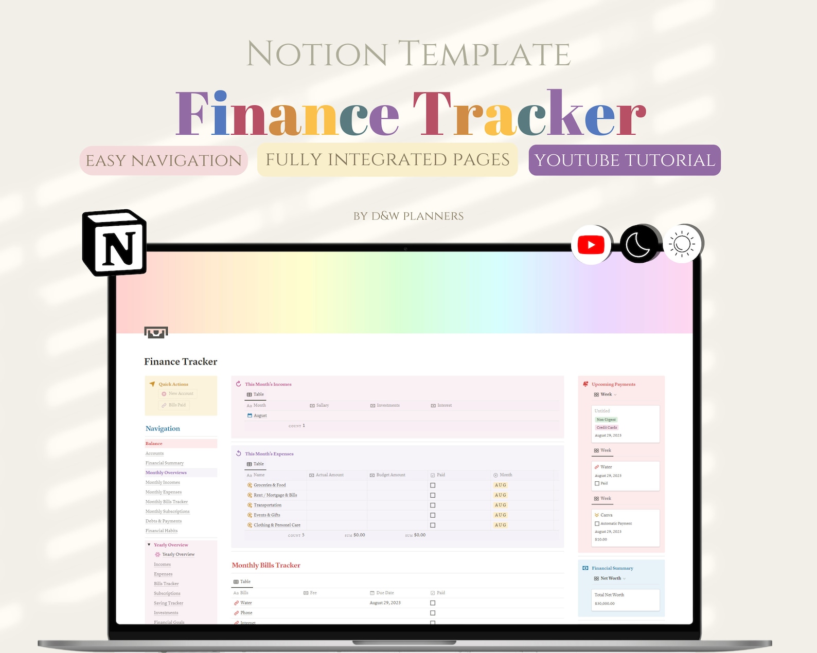 Notion Template Personal Finance Tracker Budget Tracker, Income and ...