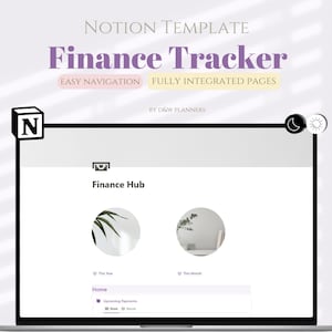 Notion Template Personal Finance Tracker Budget Tracker, Income and Expense Tracker Notion Template,Notion Finance Tracker,Financial Planner