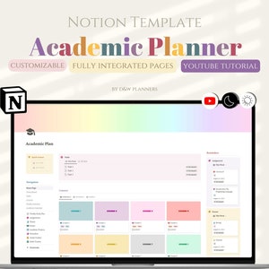 学生プランナー、ADHD Notion テンプレート、アカデミックプランナー、Notion ダッシュボード、大学プランナー、学習課題トラッカー、Notion 宿題トラッカー