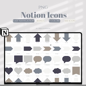 Notion Icons, Crab Edition, Notion Template Icons, Planner Icons, Notion Dashboard Icons, Notion Aesthetic, Notion Covers, Neutral Color