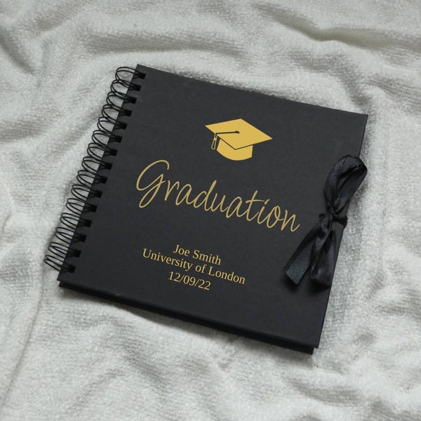 Libro de recortes de graduación personalizado - Libro de memorias de graduación / Recuerdo de graduación / Recuerdos de graduación / Regalo de graduación personalizado
