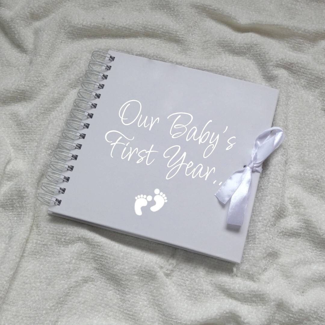 Baby's First Year Scrapbook Personalised Memory Book Perfect Keepsake