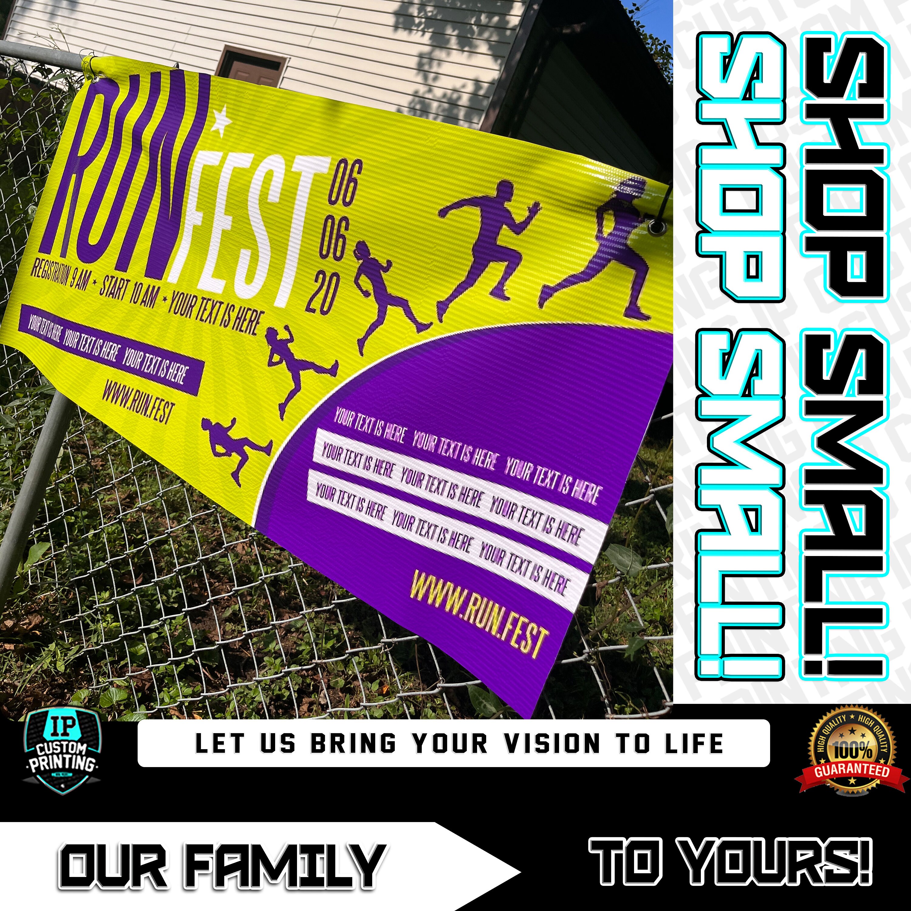 Custom Full Color Banner With Grommets and Hem Vinyl Banner Etsy Canada