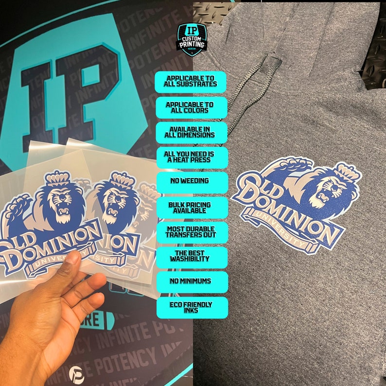 Custom Heat Transfer Designs Ready to Press Your Logo or Design Multi ...